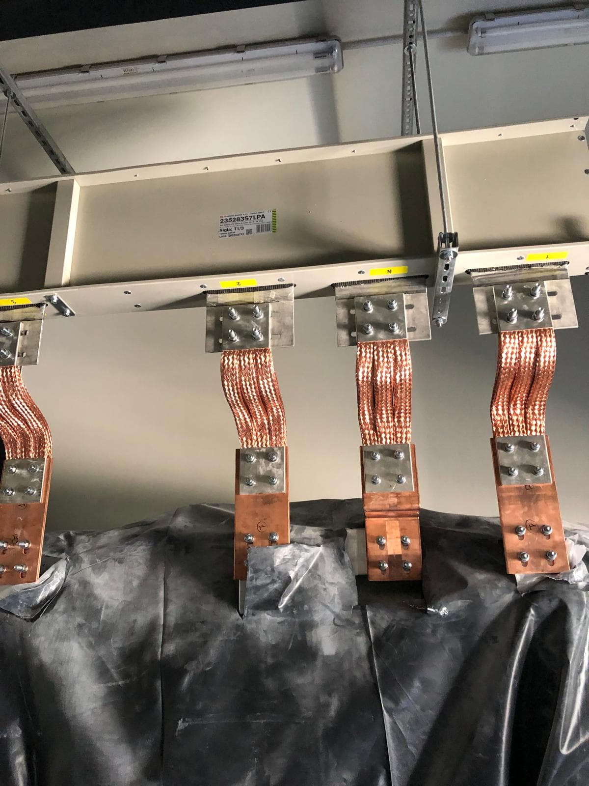 Copper busbar installation at chemical factory, Sindos
